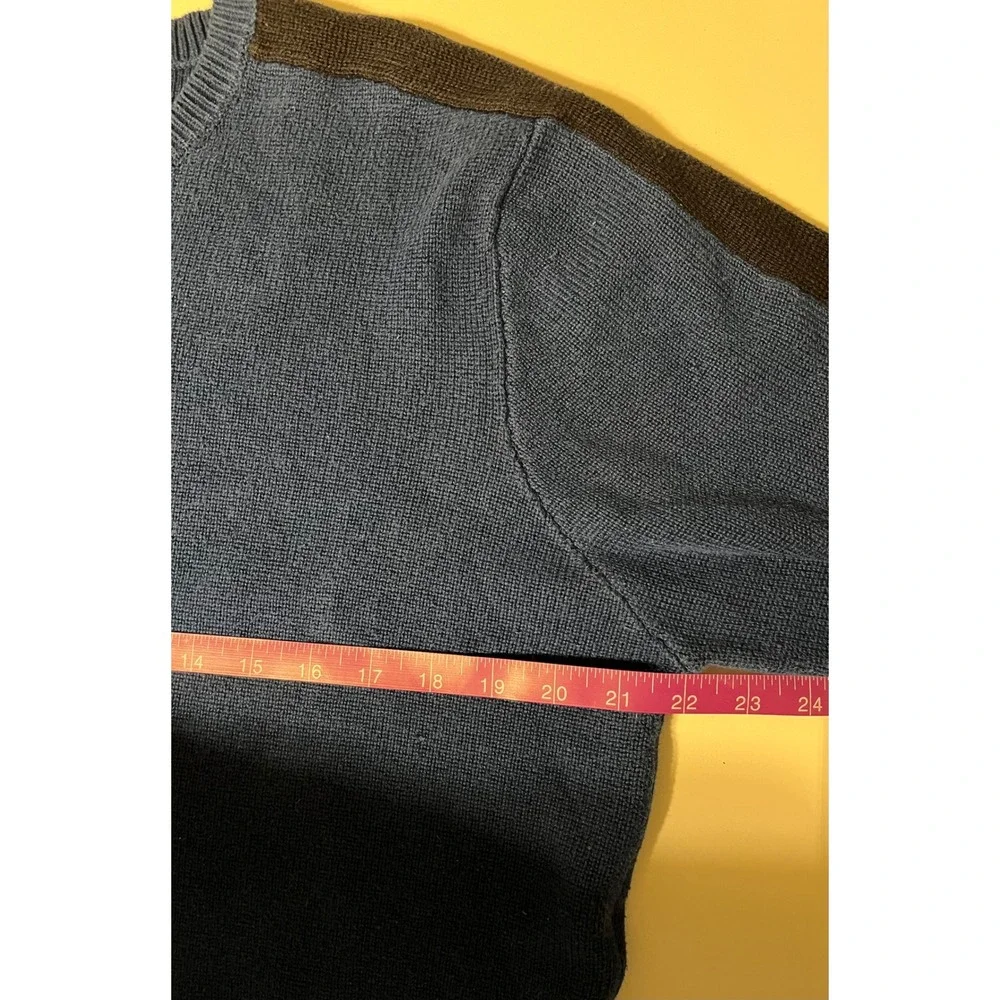 VTG Y2K Abercrombie‎ Fitch Mens Sweater Blue Heavy Knit L Chunky Dad Preppy